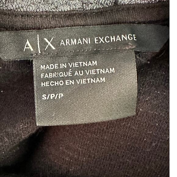 Armani Exchange gray black cowl neck sweatshirt size Small - Picture 3 of 14